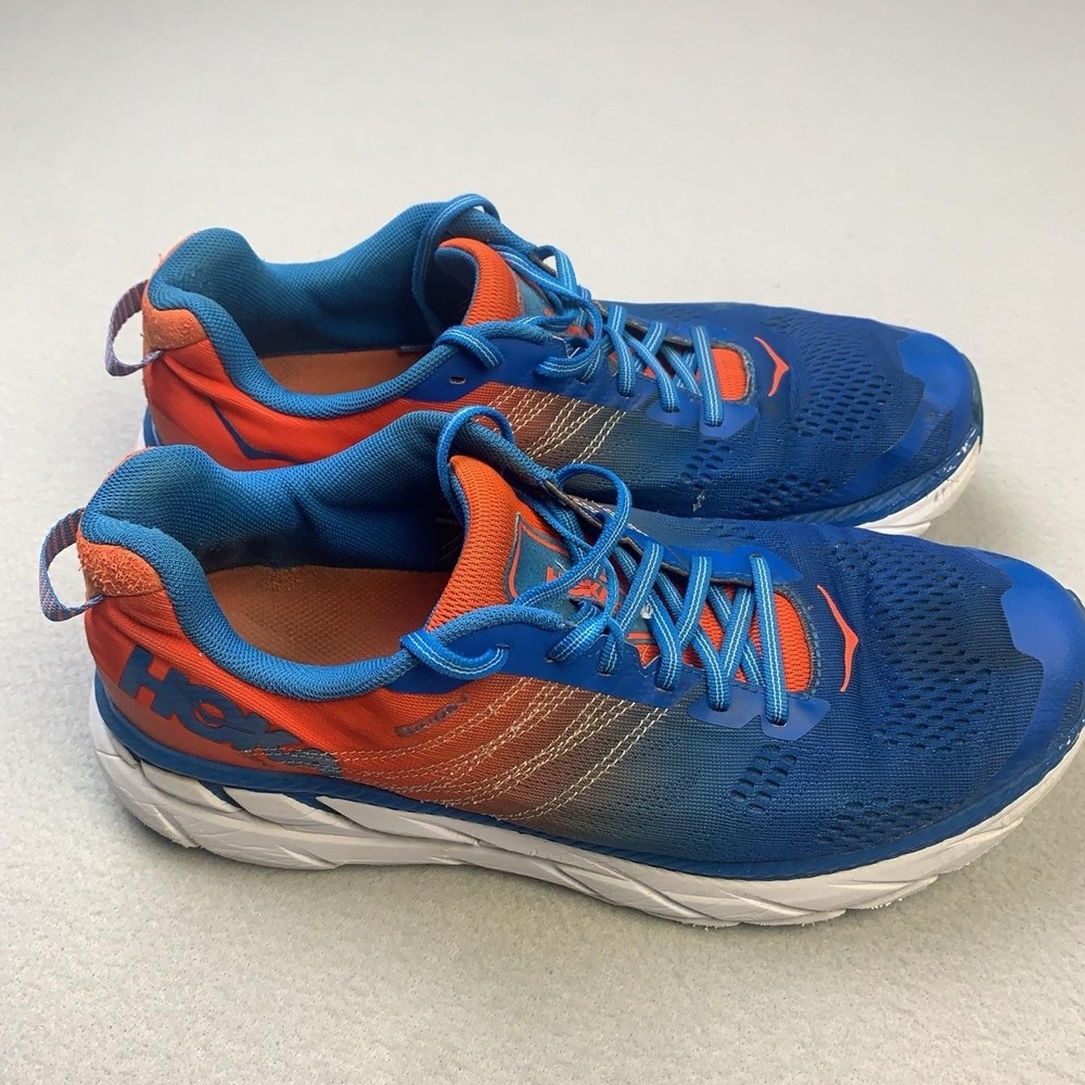 Hoka One One Clifton 6 Shoes Mens Size 10.5 Blue Cushioned Running Sneakers